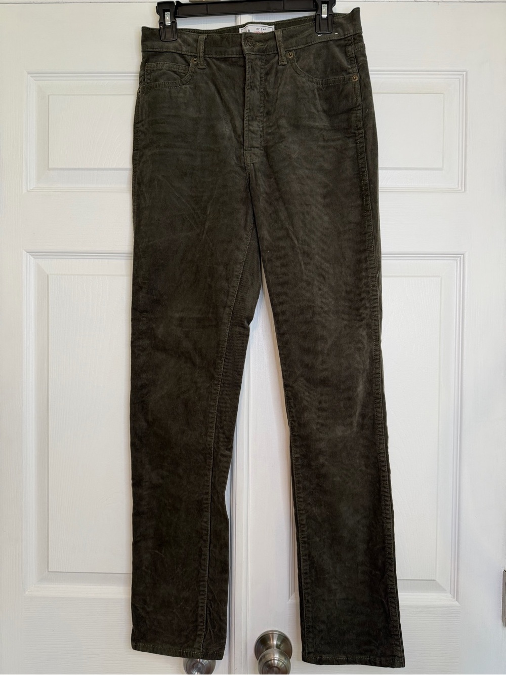 Women’s GAP Vintage Slim High Rise Olive Green Corduroy Pants